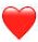Red heart emoji.