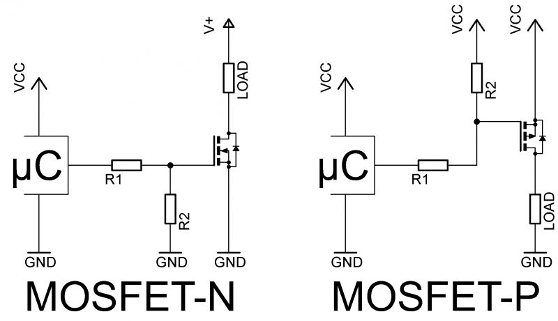 Jak sterować tranzystorem MOSFET z mikrokontrolera?