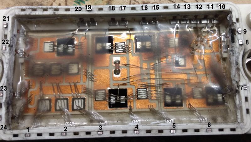Wnętrze falownikowego modułu IGBT
