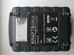 Akumulator Kraft&ampele CD1600 18V 1300mAh Li-Ion z widoczną etykietą