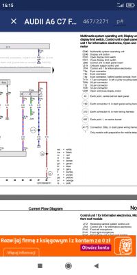 Audi A6 c7 2012r - Problem z oświetleniem wnętrza