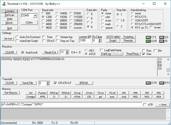 Atmega8 Bascom Uart - Nieprawidłowe znaki na terminalu po użyciu PRINT
