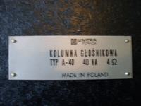 Ile mogą być warte głośniki Unitra Fonica A-40 z uszkodzonym wysokotonowym?