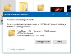 Nie można usunąć folderu, zmienić nazwy itp. Nie można usunąć folderu, zmienić nazwy itp.