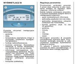 Peugeot 206 CC: Ustawienie godziny, daty i zmiana sygnału radia na polskie stacje