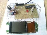 LCD od S65 sterowany przez ATmega16.