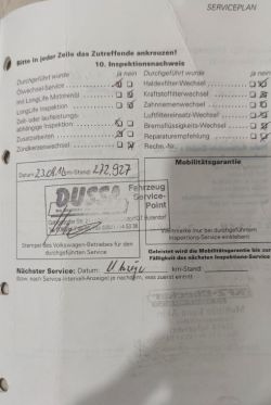 Volkswagen, Passat, B5FL - Pomoc przy odczytaniu książki serwisowej - Niemiecka