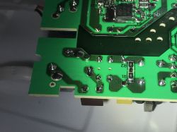 Close-up of PCB of AgPanSMART606025 LED Panel Close-up of a PCB with electronic components.
