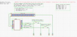 LED lighting circuit simulation with buttons for brightness and temperature adjustment.
