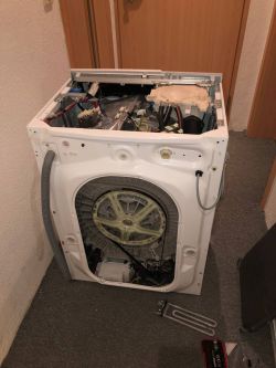 AEG L16850A5 - awaria suszarki, blokady drzwi, wybija bezpiecznik