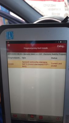 Mercedes W203 2000 - Brak komunikacji CAN. Błąd ESP, BAS, ABS.