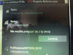 "Nie można połączyć się z tą siecią" "Nie można połączyć się z tą siecią"