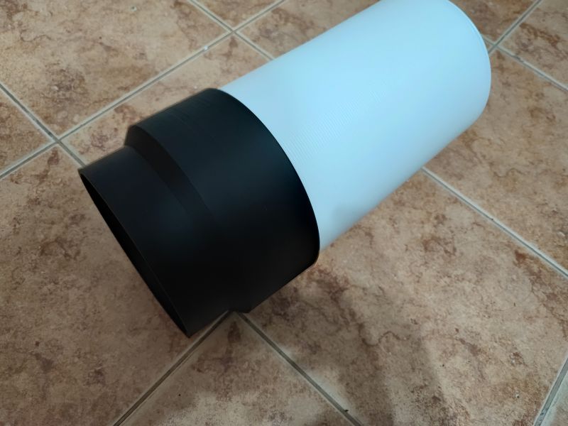 Adapter to lead out a pipe from a portable air conditioner - DIY 3D printing
