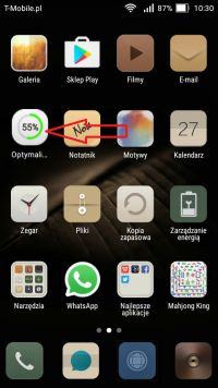 huawei/Y6/android - przycisk optymalizacji w huawei Y5