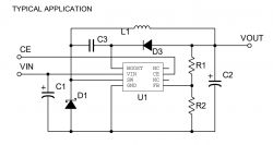 Schematic of a Typical Electronic Circuit Application Typical application of an electronic circuit with labeled components