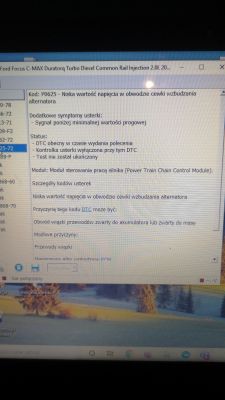 Ford c max 2.0cdti - auto nie odpala, brak zasilania ECU