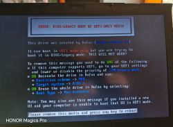 Komunikat o błędzie: BIOS/Legacy boot z nośnika UEFI-only.