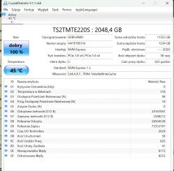 Dysk Transcend 2 TB TS2TMTE220S - BSOD z kodami 0xc000025 i 0xc0000001 po kilku restartach
