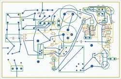 Płytka drukowana z kompleksowym układem ścieżek i elementów elektronicznych.
