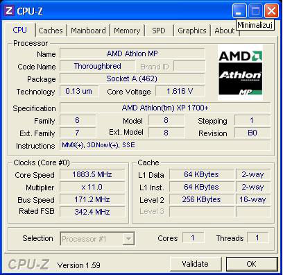 1700+ podkrecony ale grzeje się