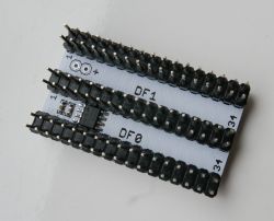 DF0/1-Splitter mit PIC16F15313 nach dem Löten.