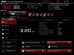 Zrzut ekranu BIOS komputera z płytą MSI MAG B760 TOMAHAWK WIFI.