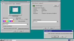 Okno ustawień ekranu w Windows NT 4.0 z aktywnym sterownikiem VESA PCI Adapter
