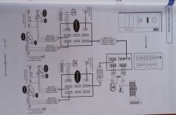 Schemat podłączenia wideodomofonu TEMZON model MZ-IP-V728TW-VDP-NE160 z monitorami, kamerami i elektrozaczepem.