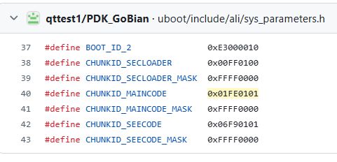 Header file fragment with CHUNKID definitions from the PDK_GoBian project