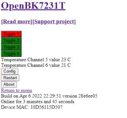 [BK7231T] My HTTP server, configurator, MQTT support from Home Assistant