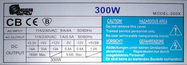 Zasilacz SIRIUS-CODEGEN 300W model 300 X_14A_30A_13A