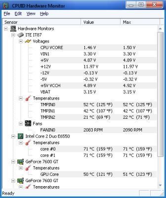 Zbyt wysoka temperatura C2D E6550