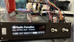 ESP32 Network Player with display and wires.