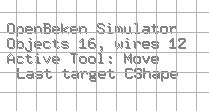 OpenBeken Simulator Interface OpenBeken Simulator interface showing the number of objects and wires, along with the active tool.
