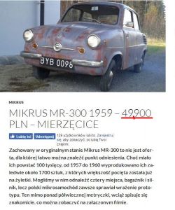 MIKRUS MR300 - czy ktoś pamięta taki samochód?