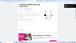 Ekran testera gamepada z wykresami i reklamą