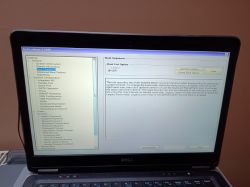 Ekran BIOS komputera Dell Latitude E7440 z ustawieniami sekwencji rozruchu.
