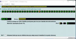 Zrzut ekranu z oprogramowania do kodowania sterowników samochodowych