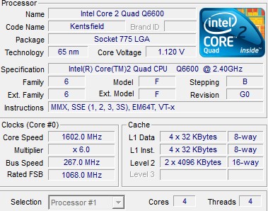 Iintel Core Quad q6600 2,4Ghz, problem z mnożnikiem