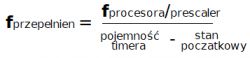 Częstotliwość generowania przerwań przez Timer1 Atmegi8
