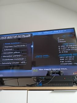 Xbox Classic - wymiana dysku na WD 160 GB, błąd 16, chip EvoX, problemy z instalacją Dasha