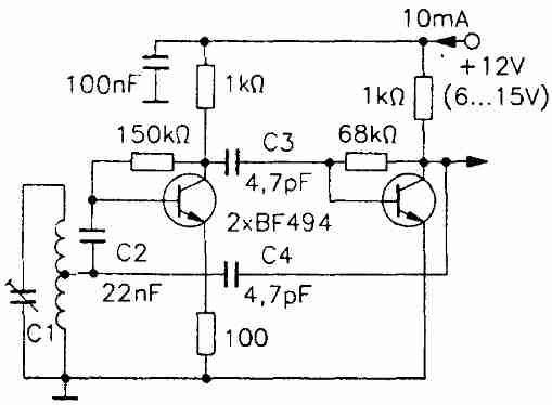 Lc генератор на транзисторе схема
