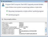 Dell 1537 - Aktualizacja BIOS nie powiodła się, komunikat błędu przy wersjach A09-A11