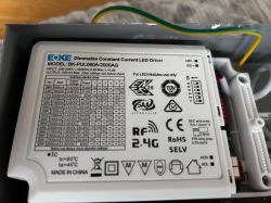 Zasilacz LED EOKE BK-PUL060A-2000AG z informacjami o parametrach wejścia i wyjścia