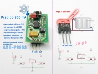 Stabilizator 7805 w obudowie TO220 o lepszej stabilizacji temperatury i obciążenia