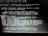 Windows XP, chkdsk zakończone pomyślnie, brak reakcji, brak dostepu do systemu