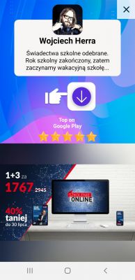 Samsung Galaxy S9/SM-G960F - Po odblokowaniu smartfona widać pełnoekranową rekla