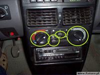 Demontaż ideogramów nagrzewnicy - Fiat Uno