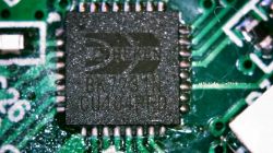 BK7321N Chip on Circuit Board Close-up of the BK7321N chip on a circuit board.