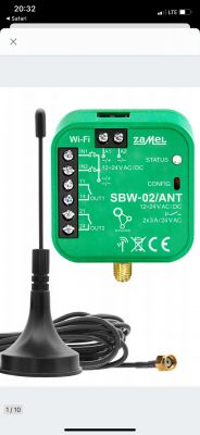 Moduł Zamel SBW-02/ANT z anteną i złączami.